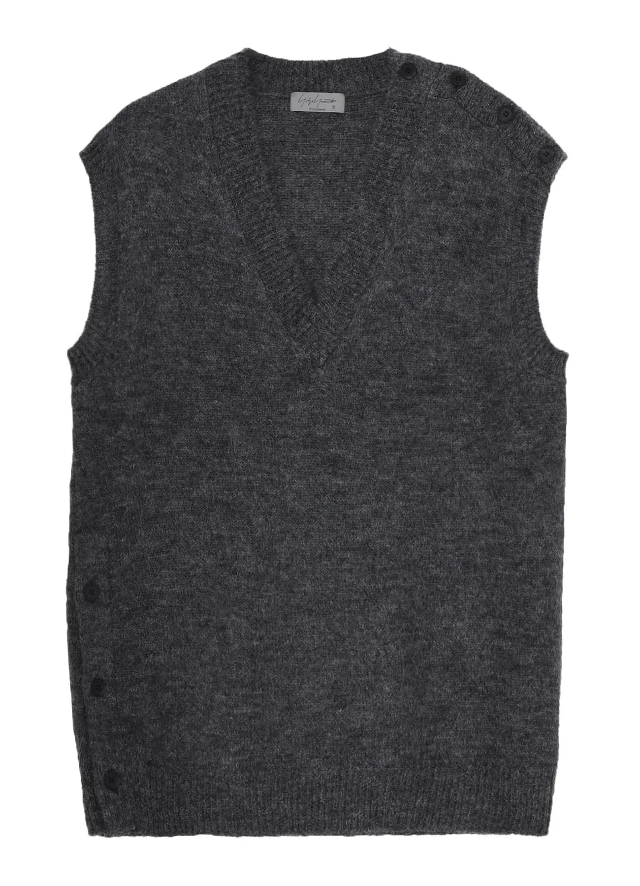 7G2P PLAIN STITCH BUTTON D V NECK VEST sold by Yohji Yamamoto product image thumbnail 2