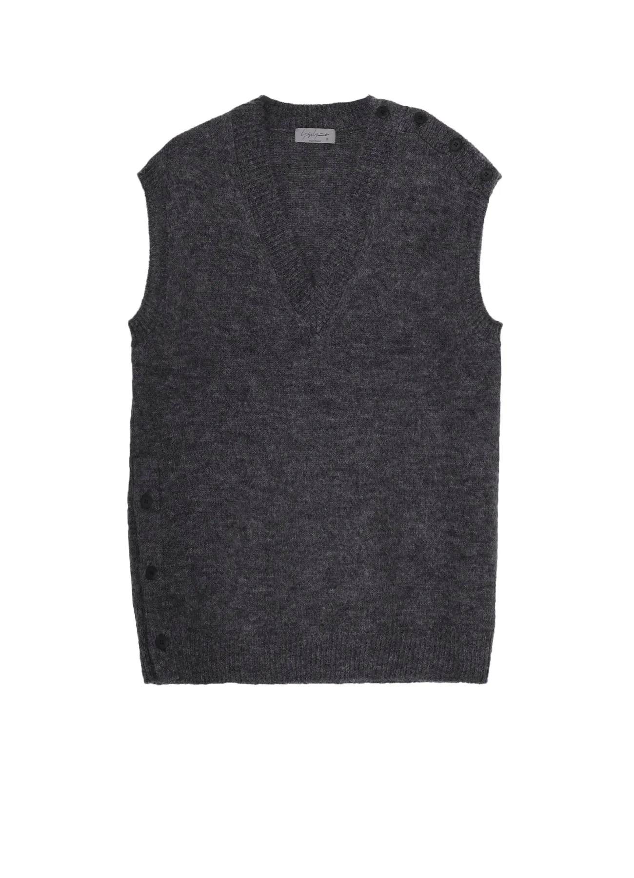7G2P PLAIN STITCH BUTTON D V NECK VEST sold by Yohji Yamamoto