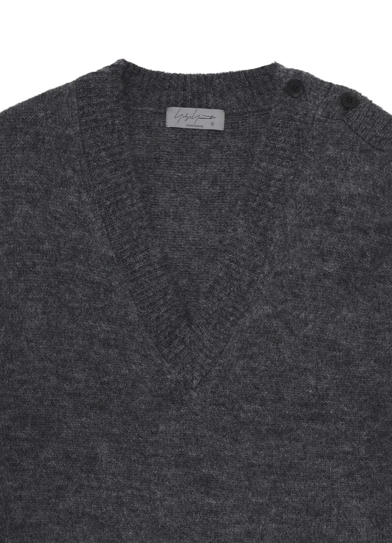 7G2P PLAIN STITCH BUTTON D V NECK VEST sold by Yohji Yamamoto product image thumbnail 4