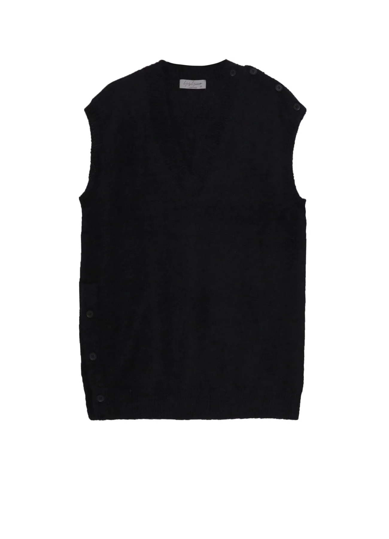 7G2P PLAIN STITCH BUTTON D V NECK VEST sold by Yohji Yamamoto