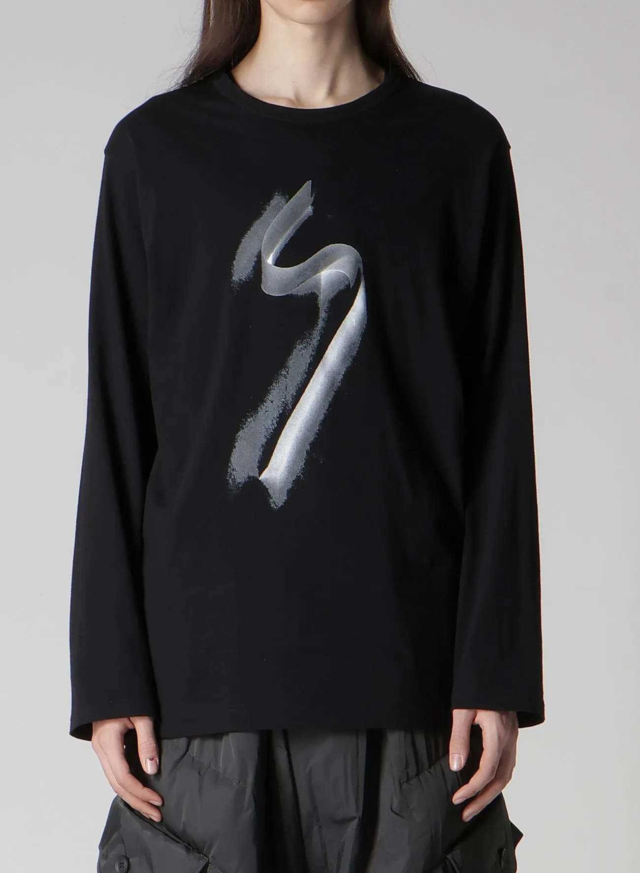 30/-COMBED SINGLE JERSEY BASIC LONG SLV PT D sold by Yohji Yamamoto product image thumbnail 2