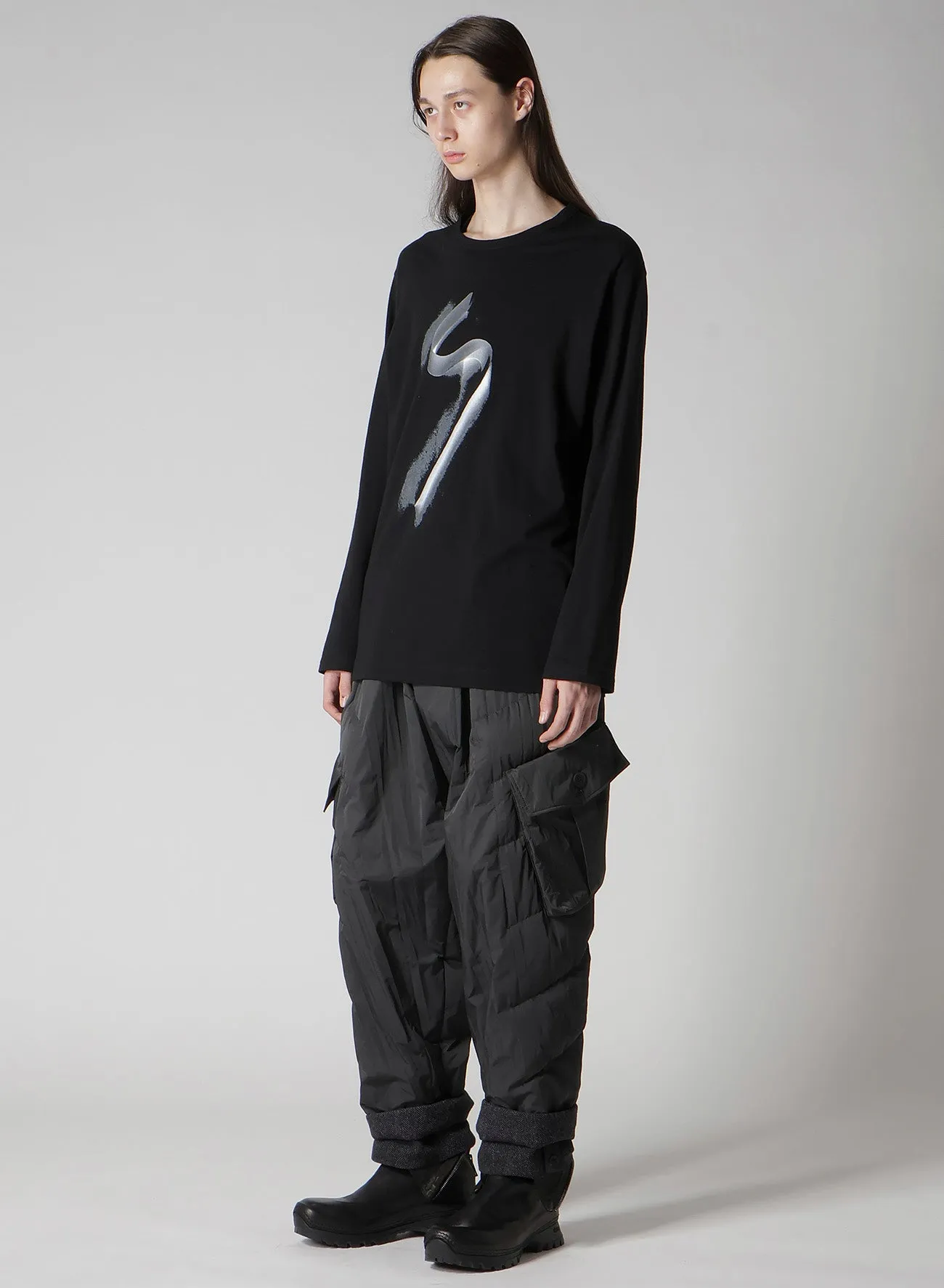 30/-COMBED SINGLE JERSEY BASIC LONG SLV PT D sold by Yohji Yamamoto product image thumbnail 5