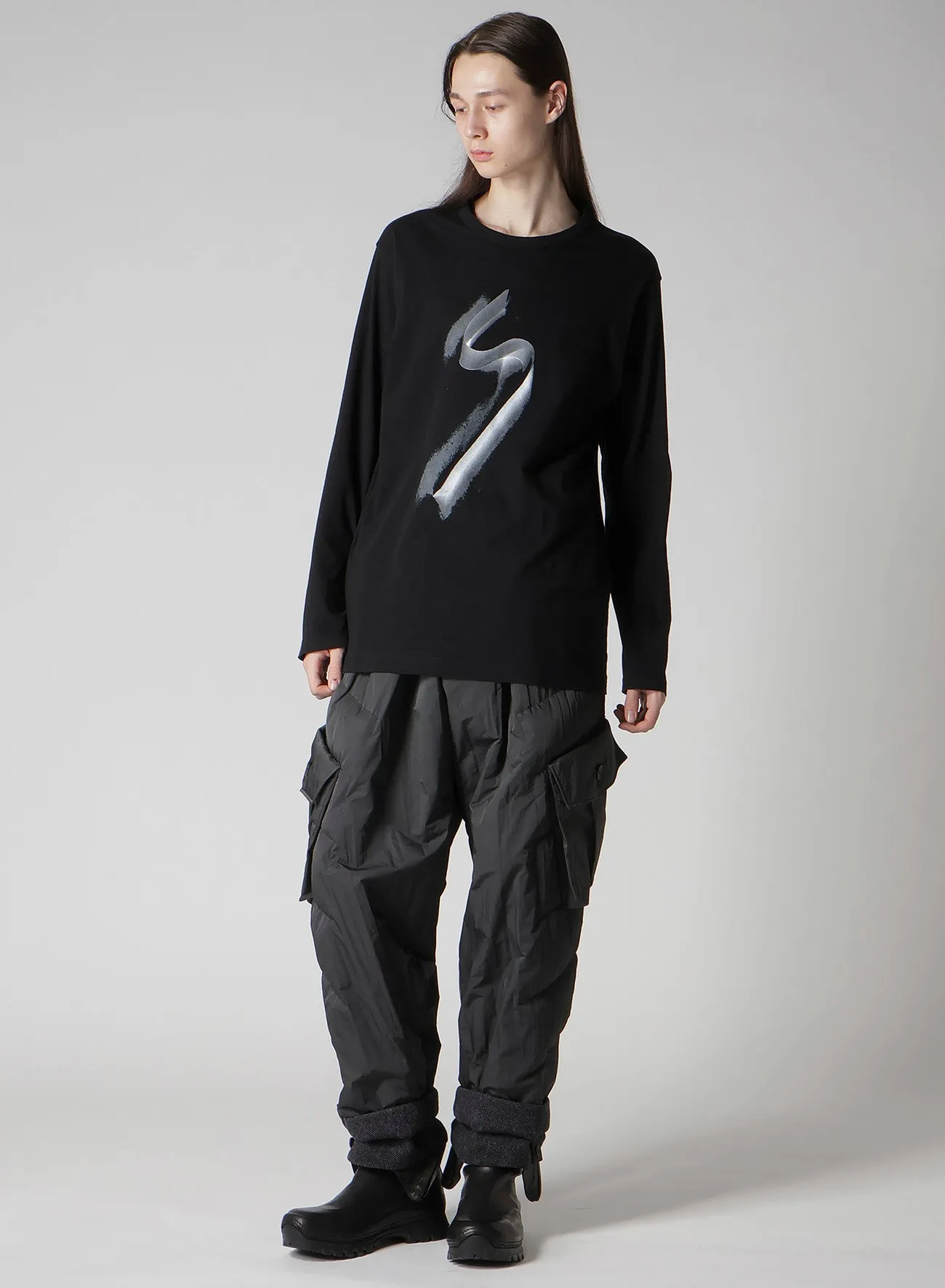30/-COMBED SINGLE JERSEY BASIC LONG SLV PT D sold by Yohji Yamamoto product image thumbnail 4