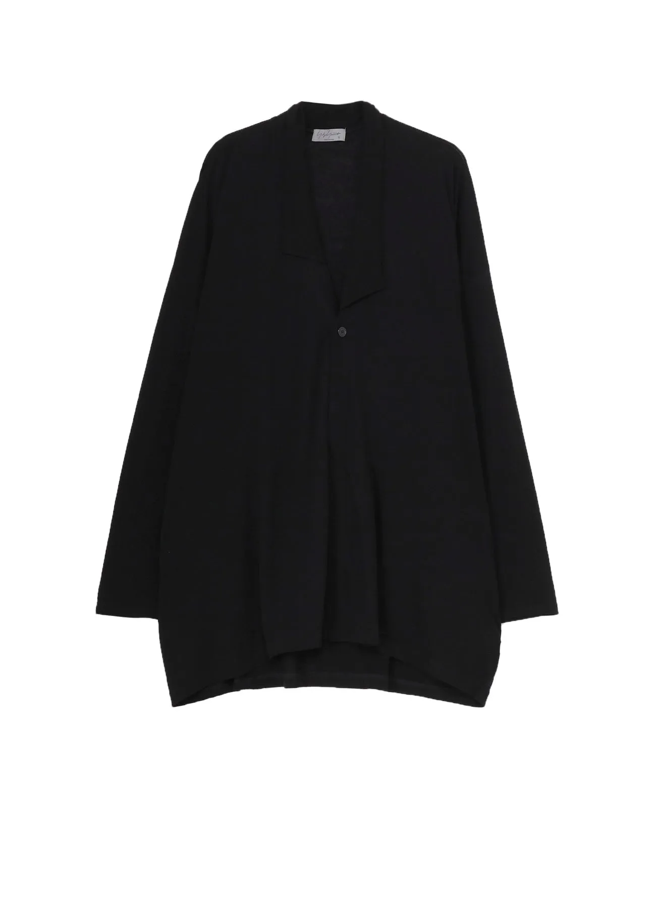 COTTON CASHMERE JERSEY ONE BUTTON CARDIGAN sold by Yohji Yamamoto