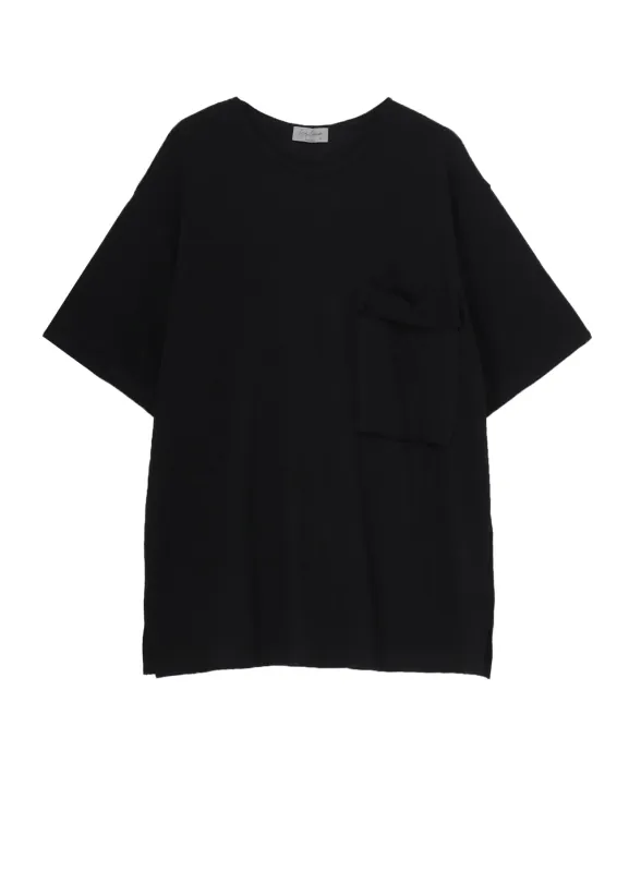 COTTON ANGORA PLATING JERSEY CHEST PKT SHORT SLV T sold by Yohji Yamamoto