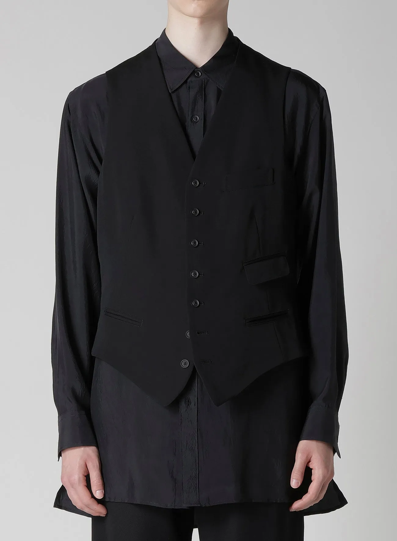 WOOL GABARDINE 7BUTTONS VEST sold by Yohji Yamamoto product image thumbnail 2