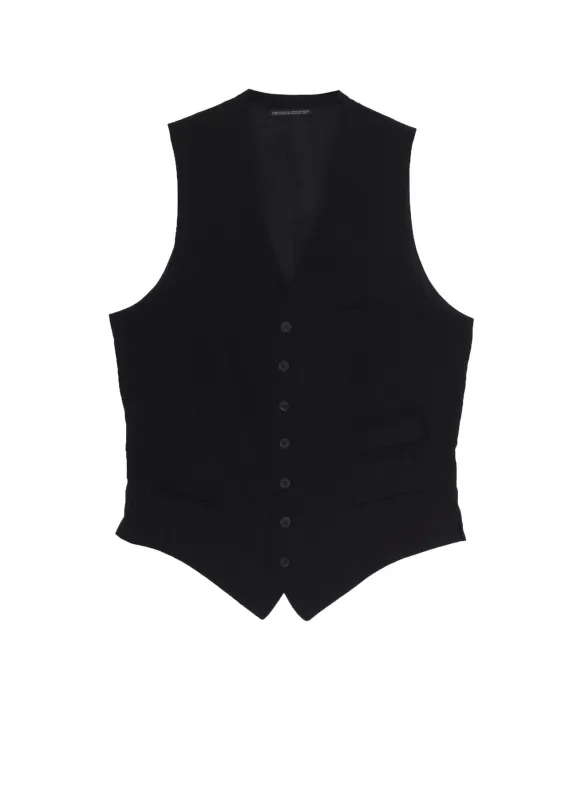 WOOL GABARDINE 7BUTTONS VEST made by Yohji Yamamoto
