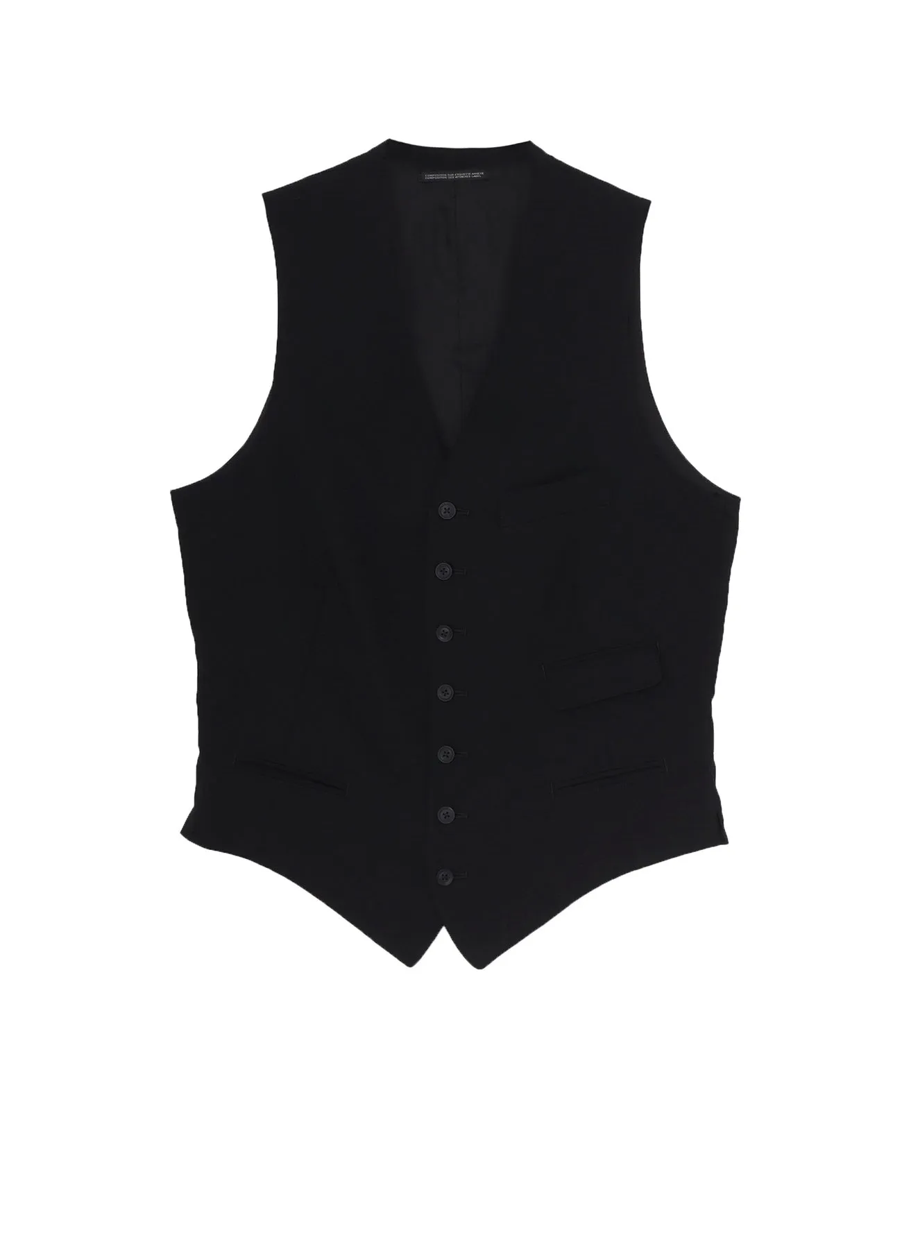 WOOL GABARDINE 7BUTTONS VEST sold by Yohji Yamamoto