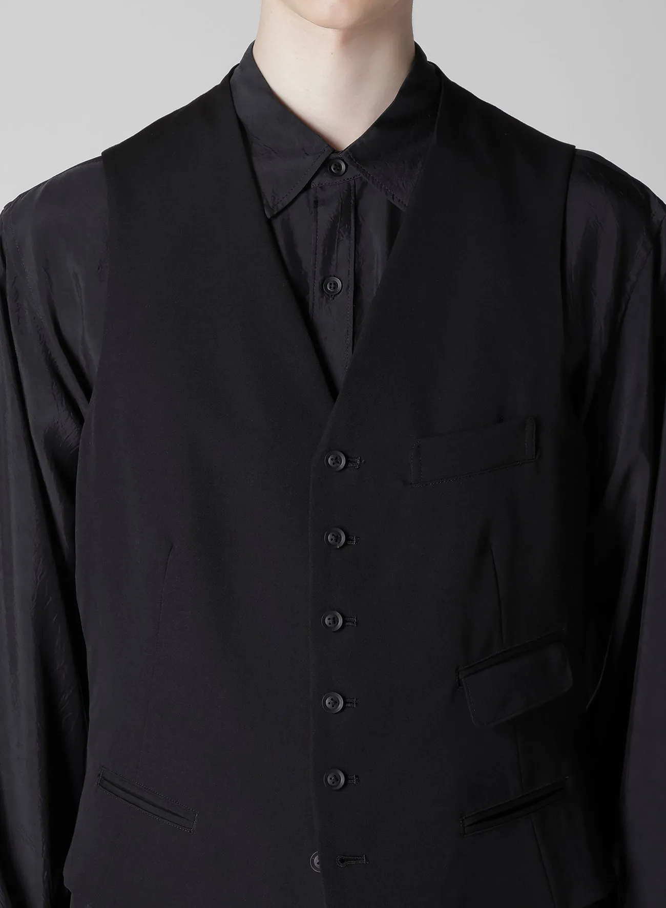 WOOL GABARDINE 7BUTTONS VEST sold by Yohji Yamamoto product image thumbnail 3