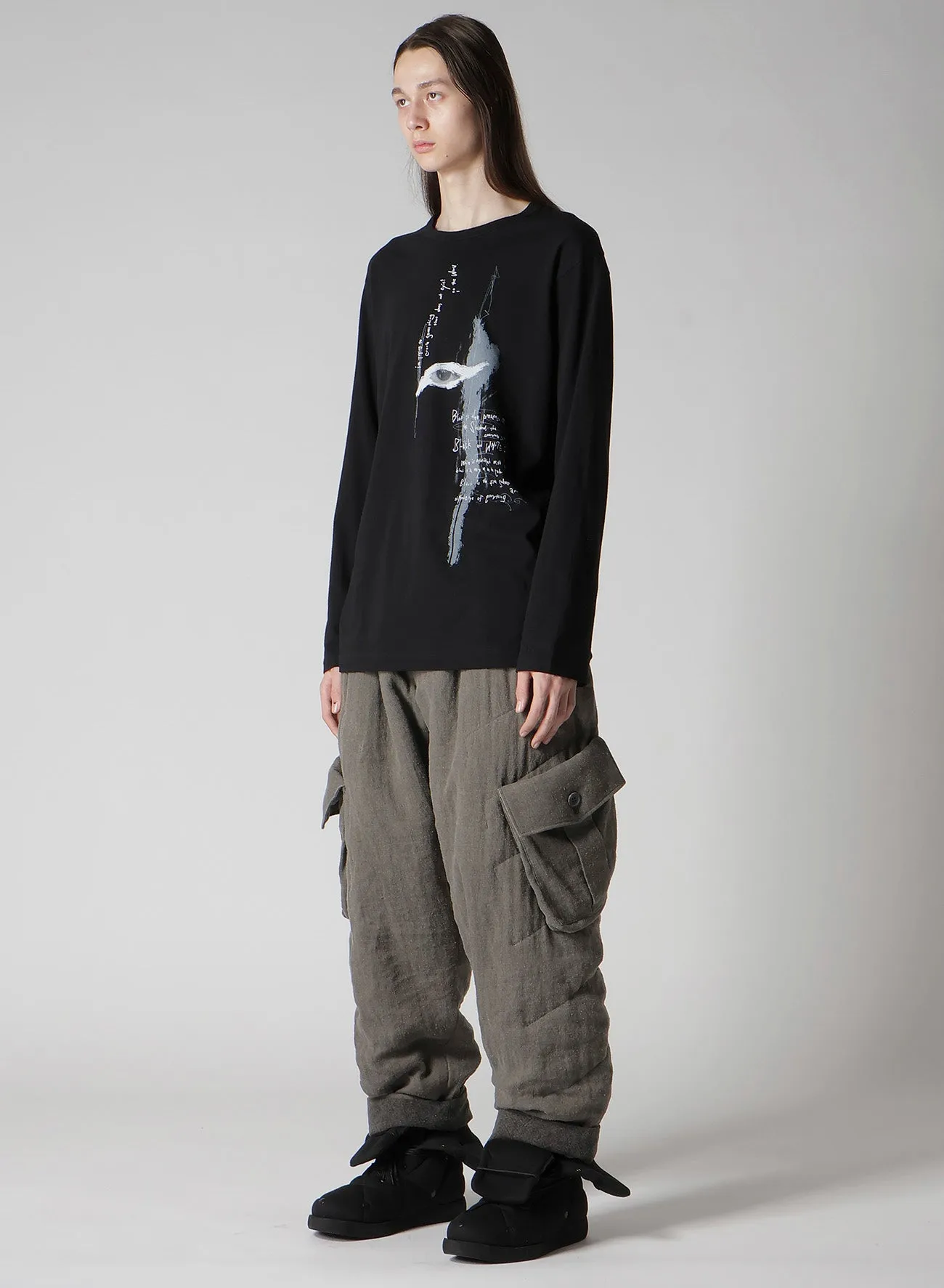 30/-COMBED SINGLE JERSEY BASIC LONG SLV PT C sold by Yohji Yamamoto product image thumbnail 5