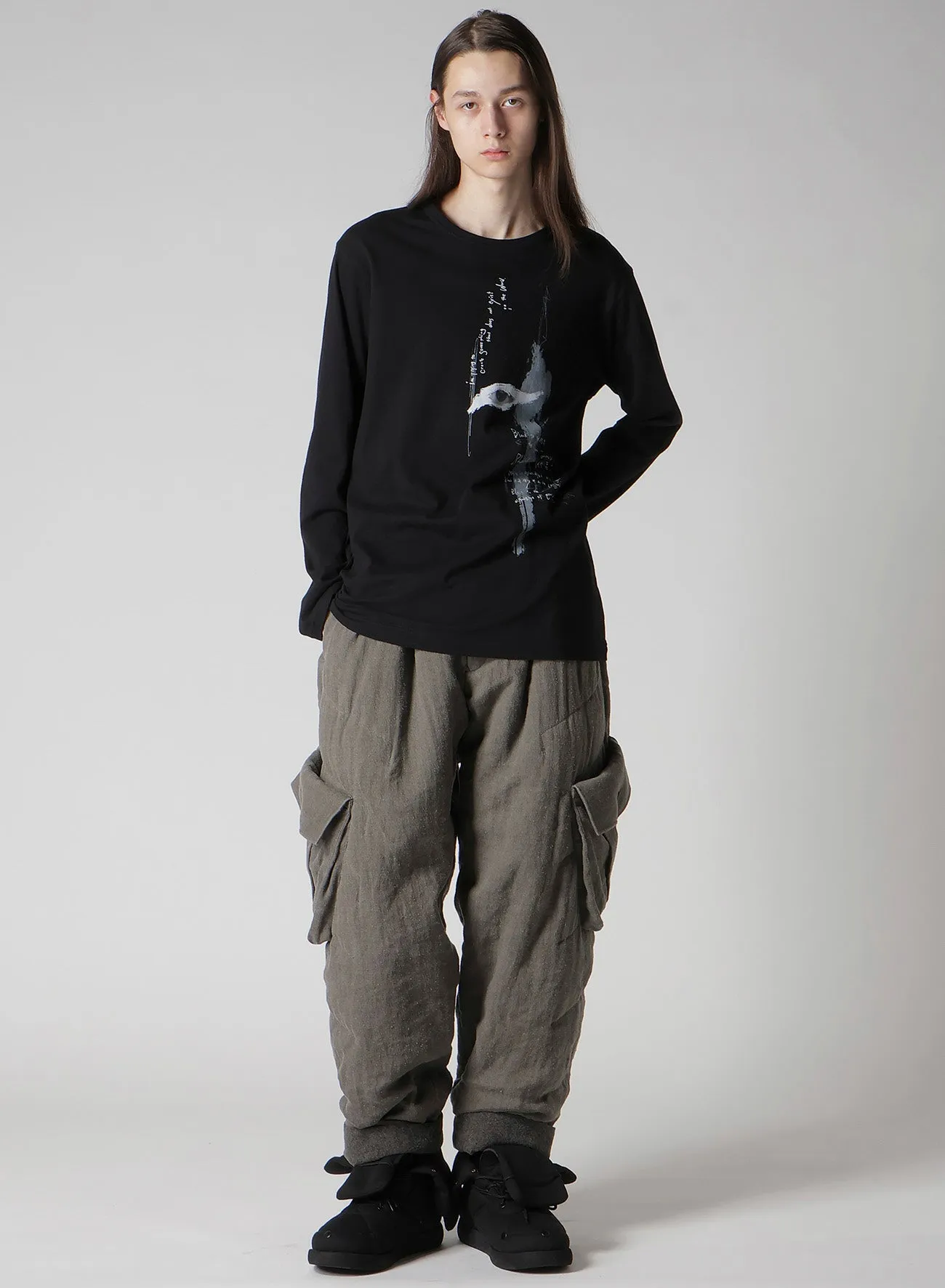 30/-COMBED SINGLE JERSEY BASIC LONG SLV PT C sold by Yohji Yamamoto product image thumbnail 4