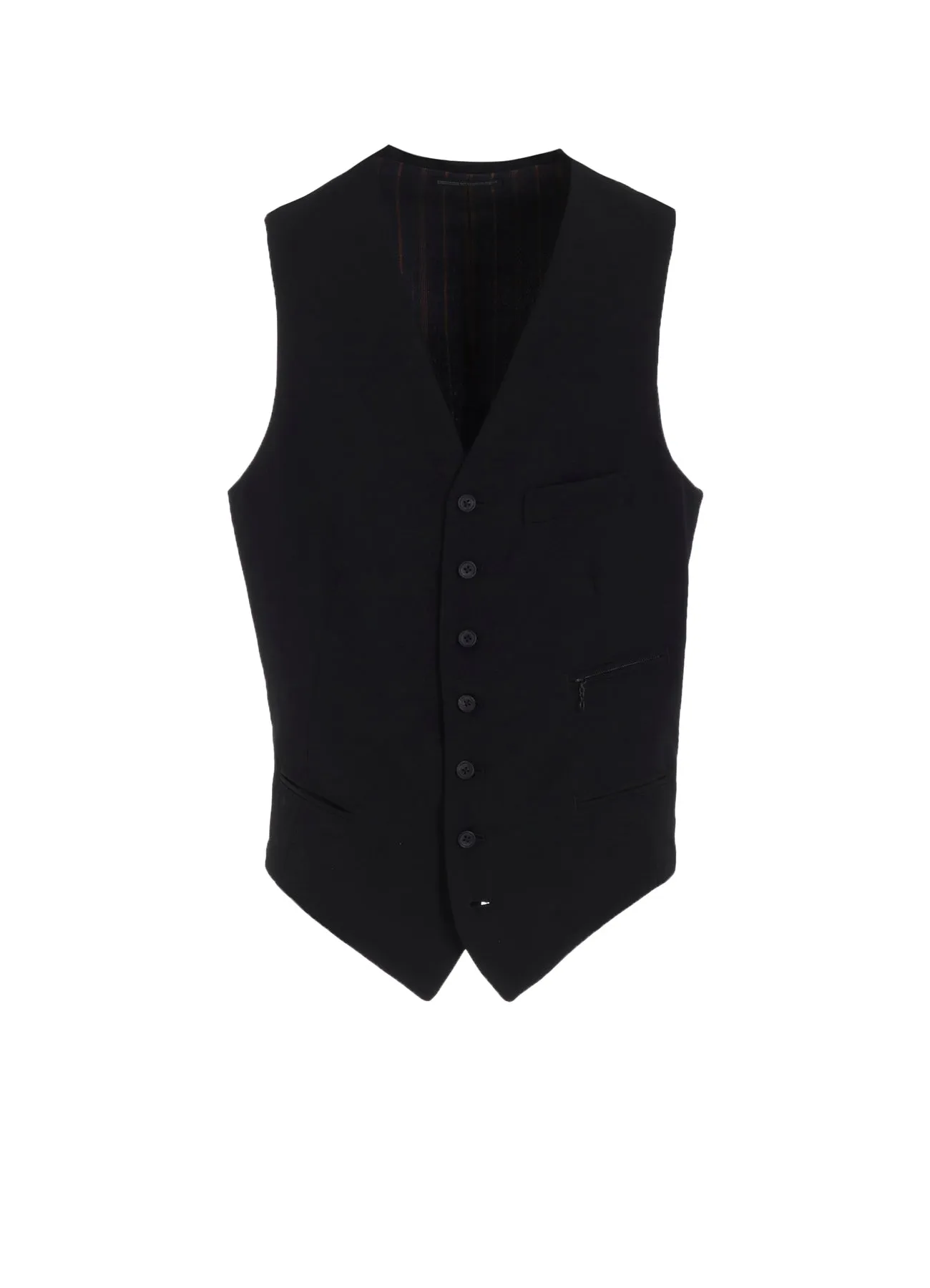 WOOL GABARDINE 7-BUTTON VEST sold by Yohji Yamamoto