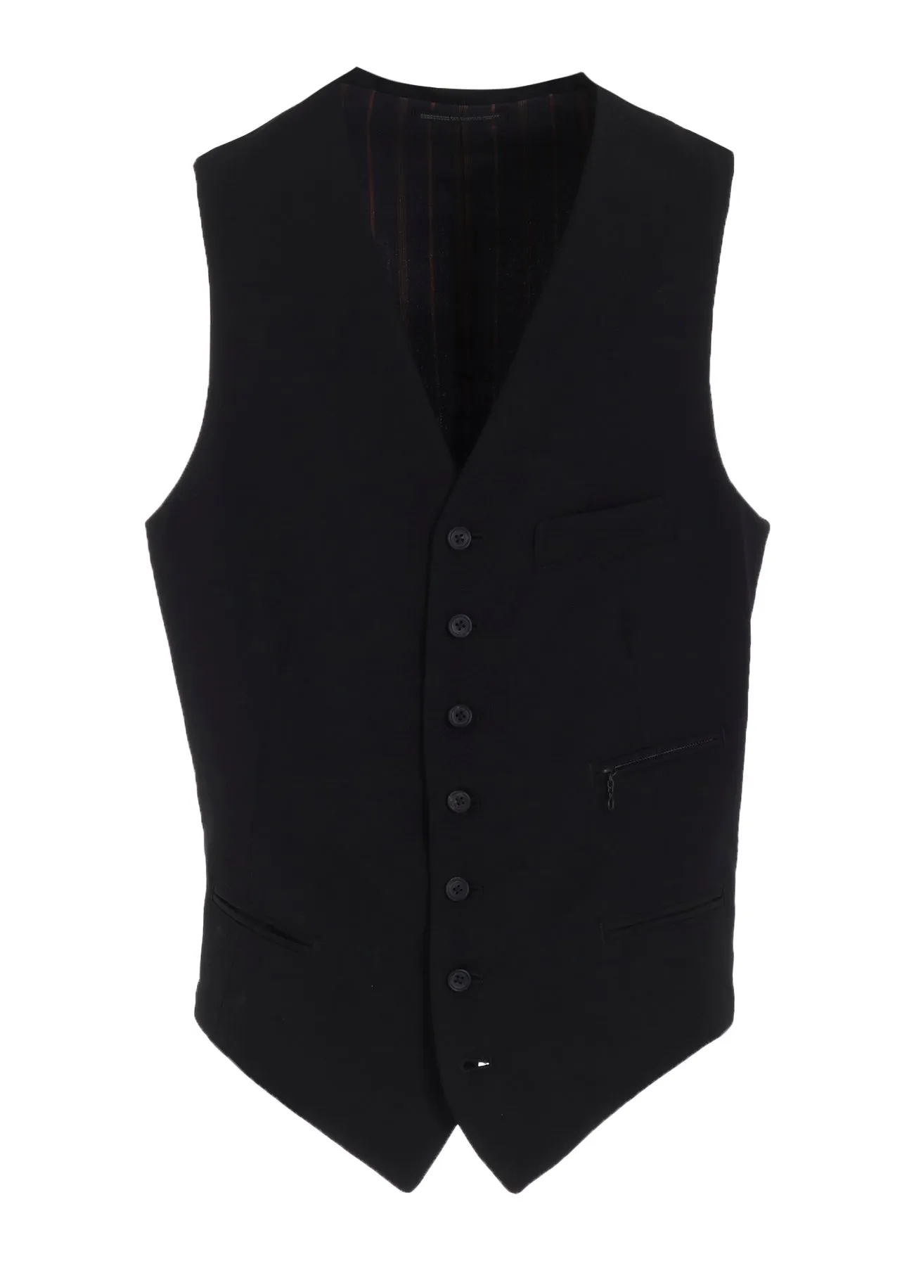 WOOL GABARDINE 7-BUTTON VEST sold by Yohji Yamamoto product image thumbnail 2
