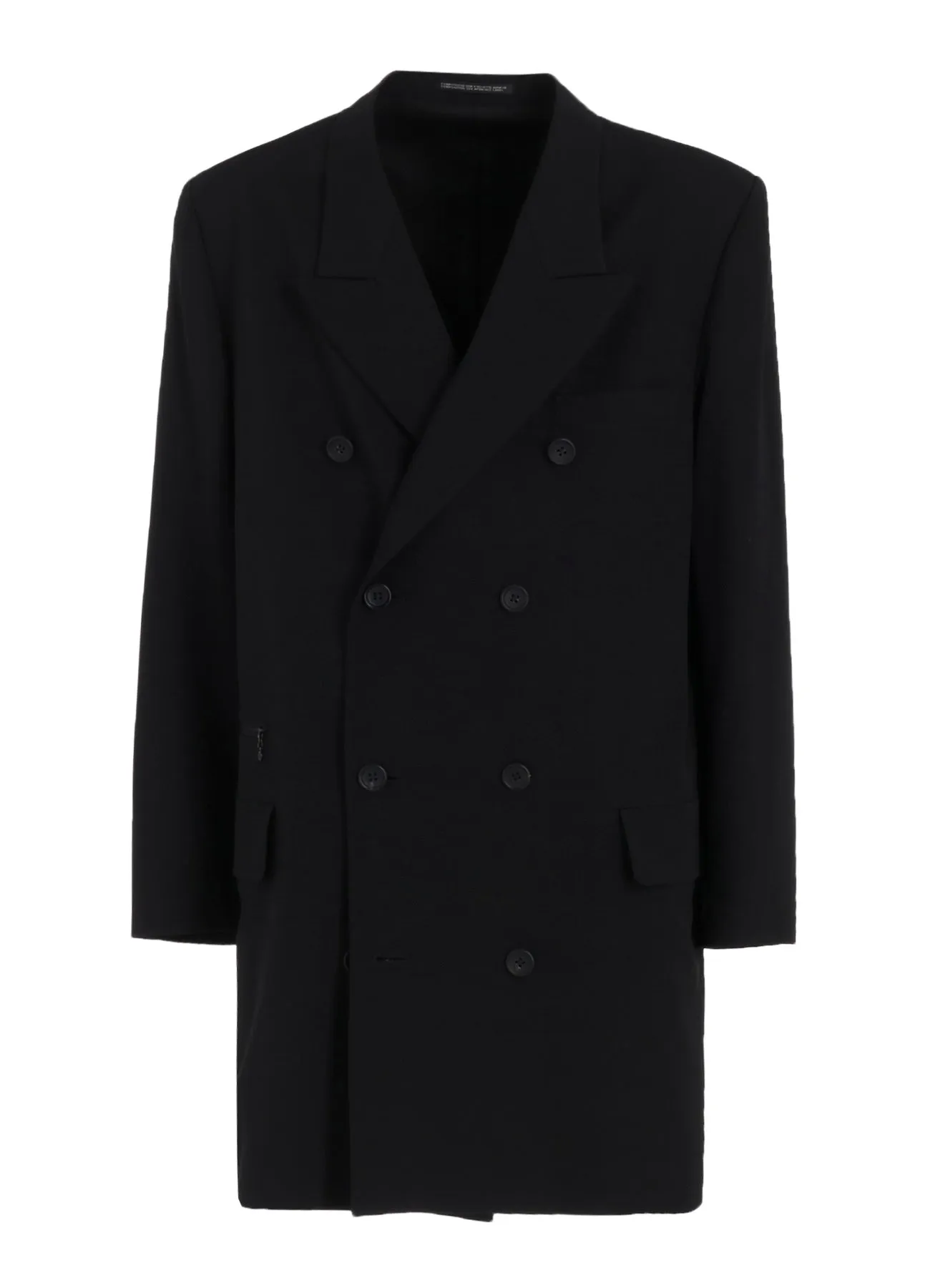 WOOL GABARDINE DOUBLE-BREASTED JACKET sold by Yohji Yamamoto product image thumbnail 2