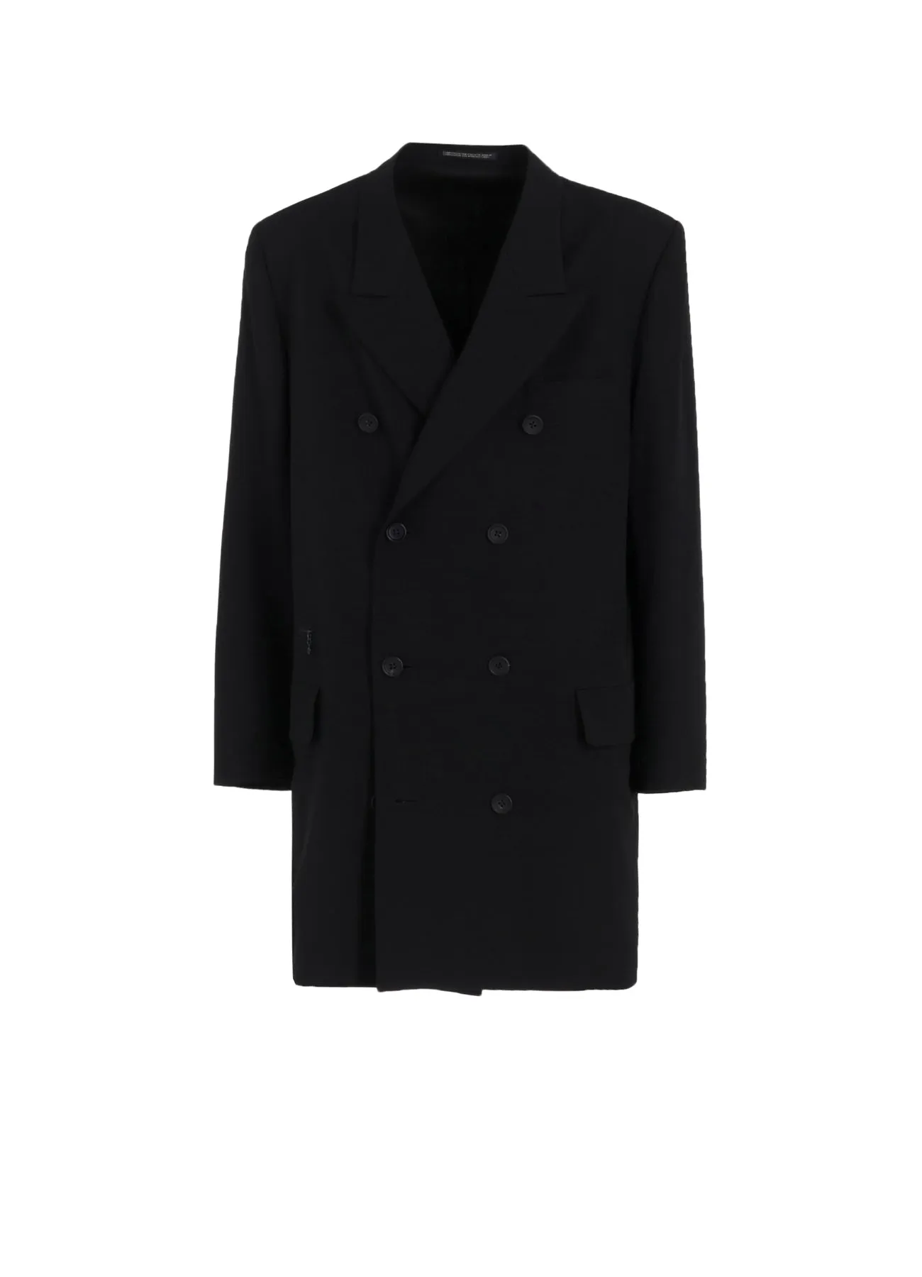WOOL GABARDINE DOUBLE-BREASTED JACKET sold by Yohji Yamamoto