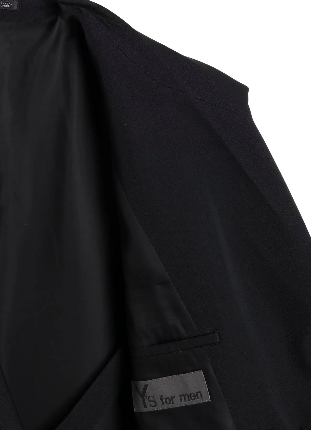 WOOL GABARDINE DOUBLE-BREASTED JACKET sold by Yohji Yamamoto product image thumbnail 4