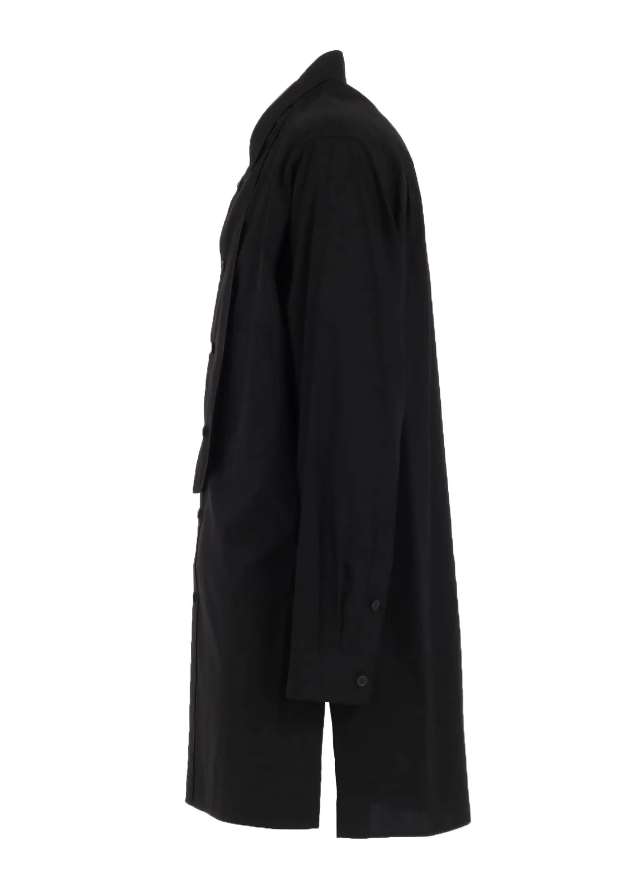 100/2 BROAD SHIRT WITH FRONT LEFT LAYER sold by Yohji Yamamoto product image thumbnail 3