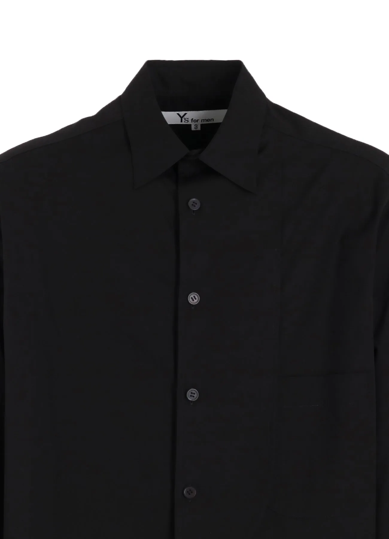 100/2 BROAD SHIRT WITH FRONT LEFT LAYER sold by Yohji Yamamoto product image thumbnail 5