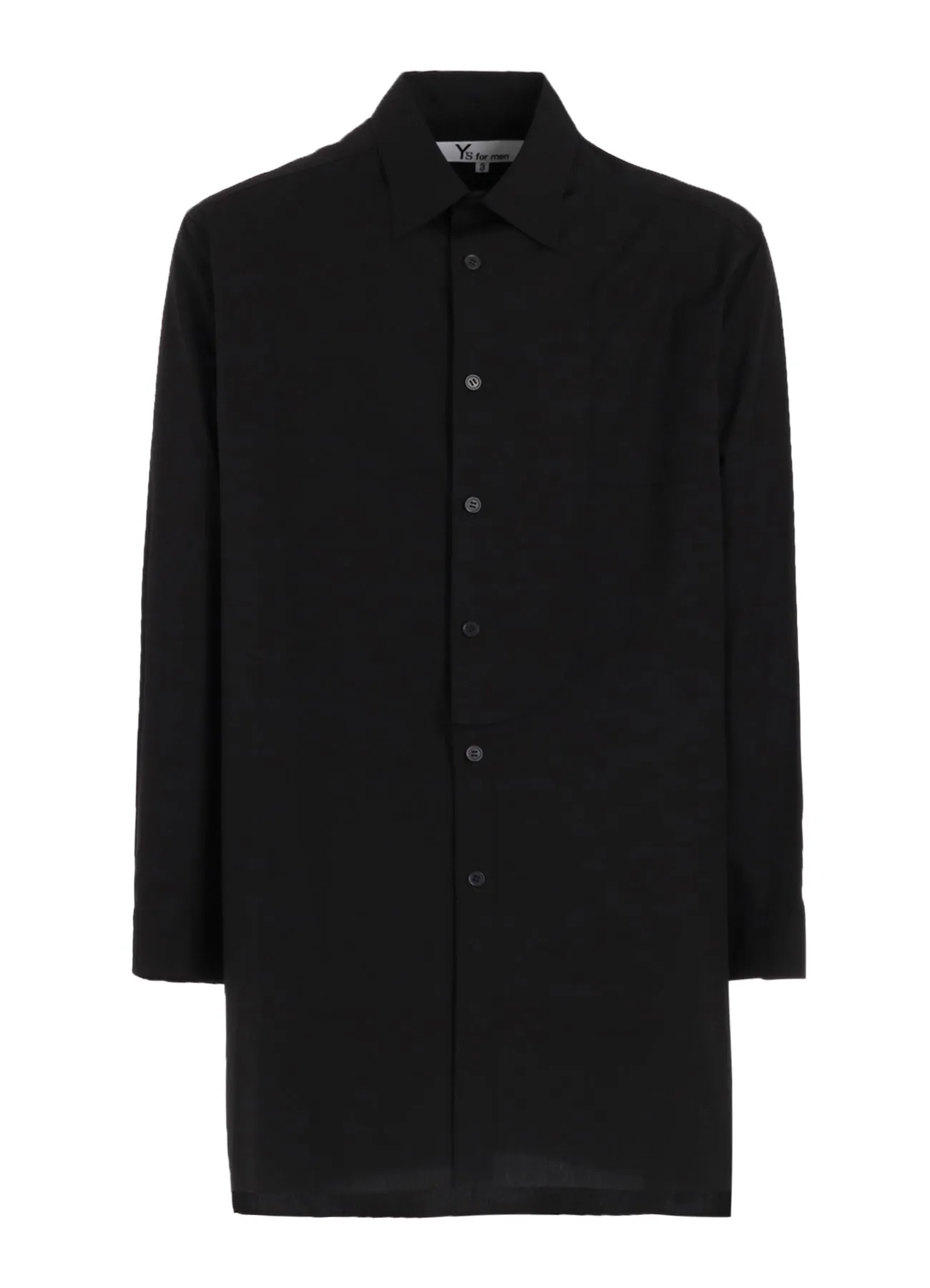 100/2 BROAD SHIRT WITH FRONT LEFT LAYER sold by Yohji Yamamoto product image thumbnail 2