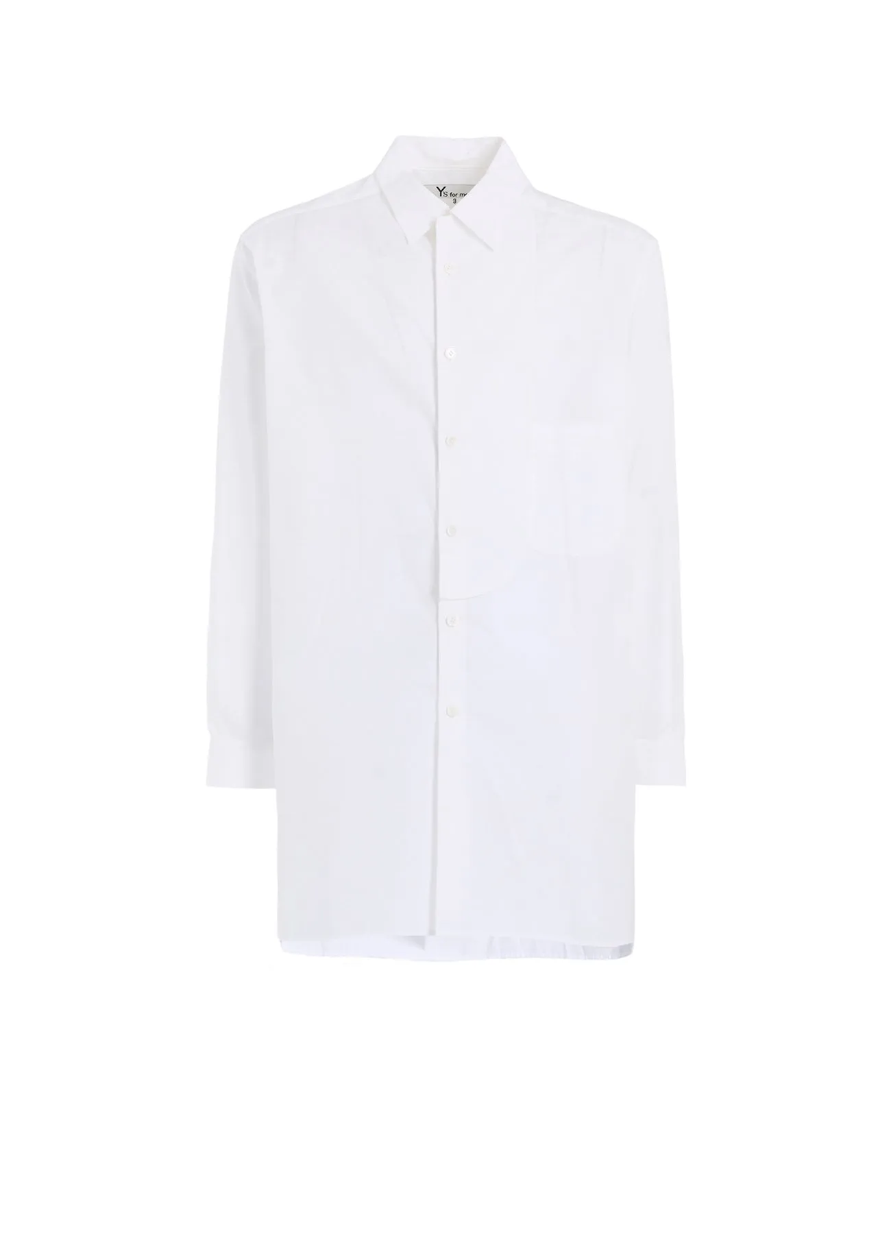 100/2 BROAD SHIRT WITH FRONT LEFT LAYER sold by Yohji Yamamoto