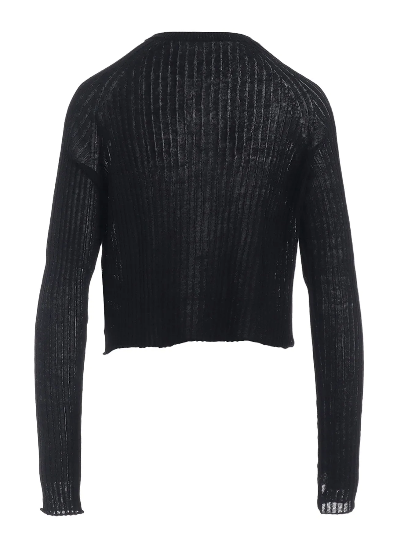 WIDE RIB WG LACE UP LONG SLEEVE CARDIGAN sold by Yohji Yamamoto product image thumbnail 4