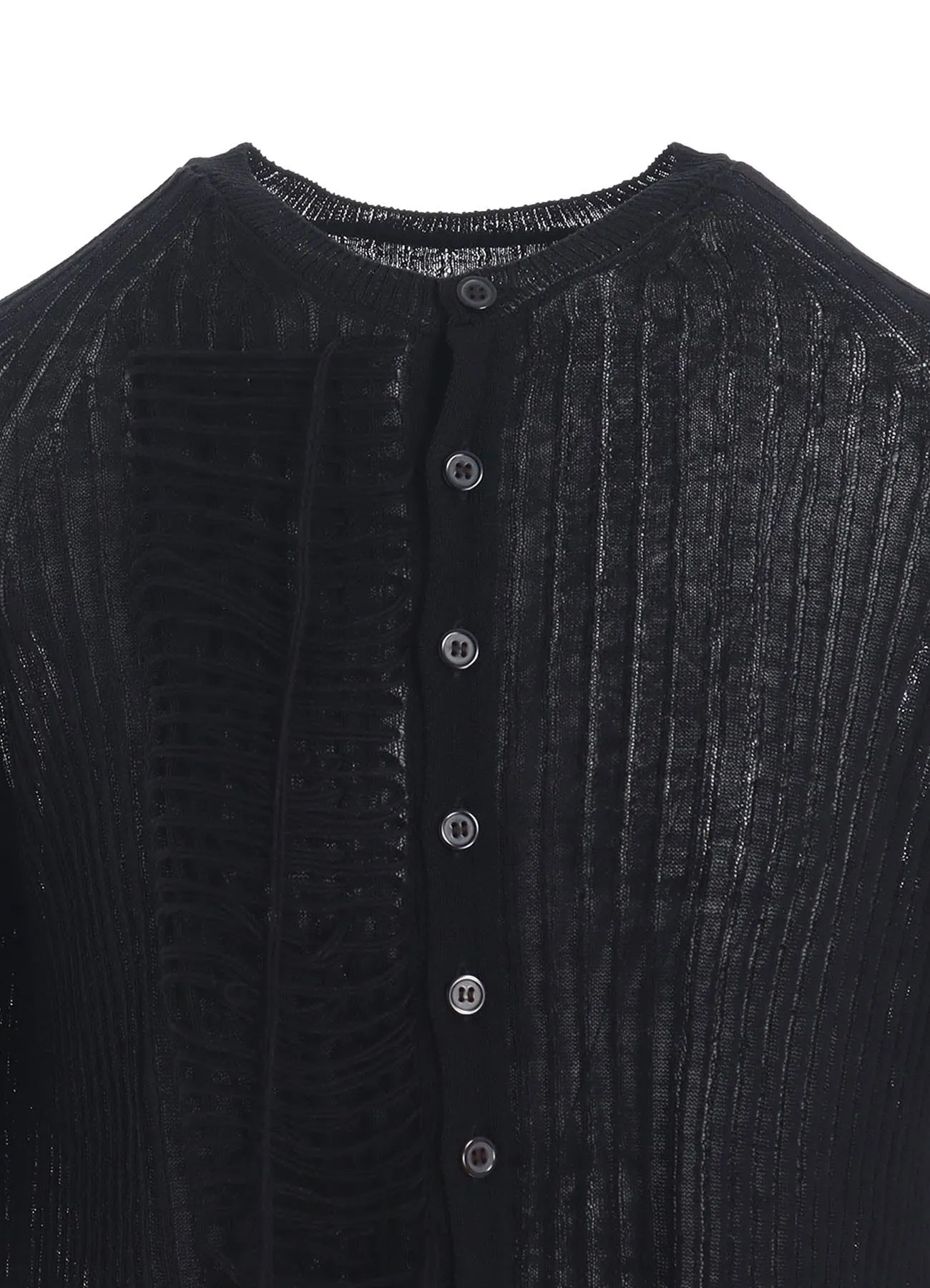 WIDE RIB WG LACE UP LONG SLEEVE CARDIGAN sold by Yohji Yamamoto product image thumbnail 5