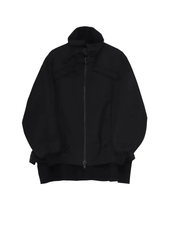 Ny/C TWILL SHIRRING DETAIL JACKET sold by Yohji Yamamoto