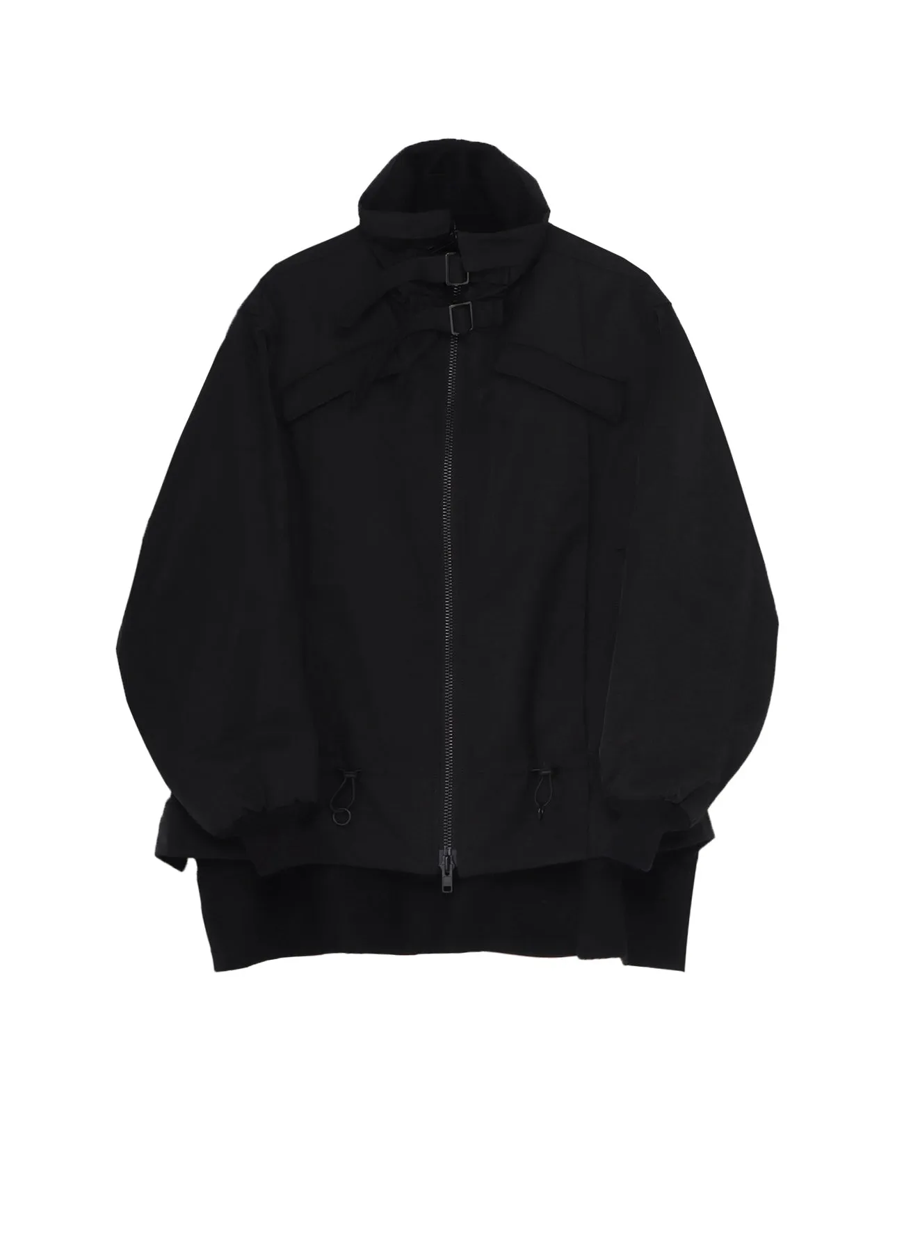 Ny/C TWILL SHIRRING DETAIL JACKET sold by Yohji Yamamoto