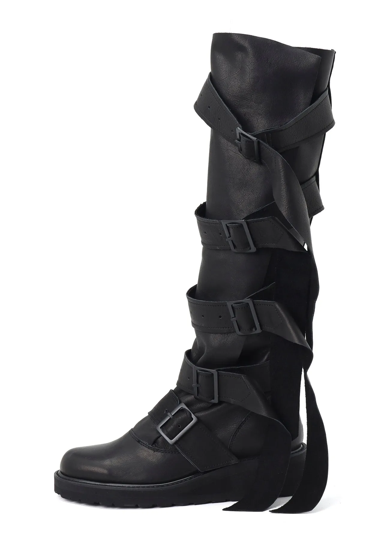 SOFT OIL LEATHER 5STRAPS LONG BOOTS sold by Yohji Yamamoto product image thumbnail 5