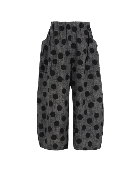 COTTON RIPPLE PRINT 4/5 LENGTH PANTS made by Yohji Yamamoto