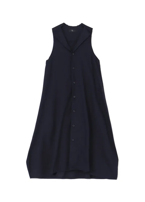 [Y's BORN PRODUCT] THIN COTTON TWILL SLEEVELESS DRESS sold by Yohji Yamamoto