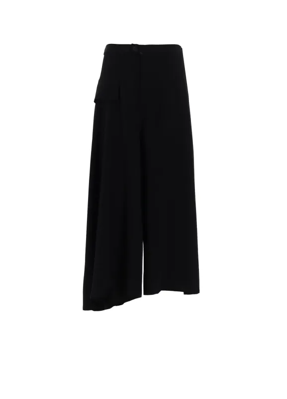 TA/PE CREPE DE CHINE FLARE PANTS sold by Yohji Yamamoto