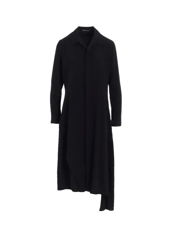 TA/PE CREPE DE CHINE O COLLAR SHIRT DRESS sold by Yohji Yamamoto
