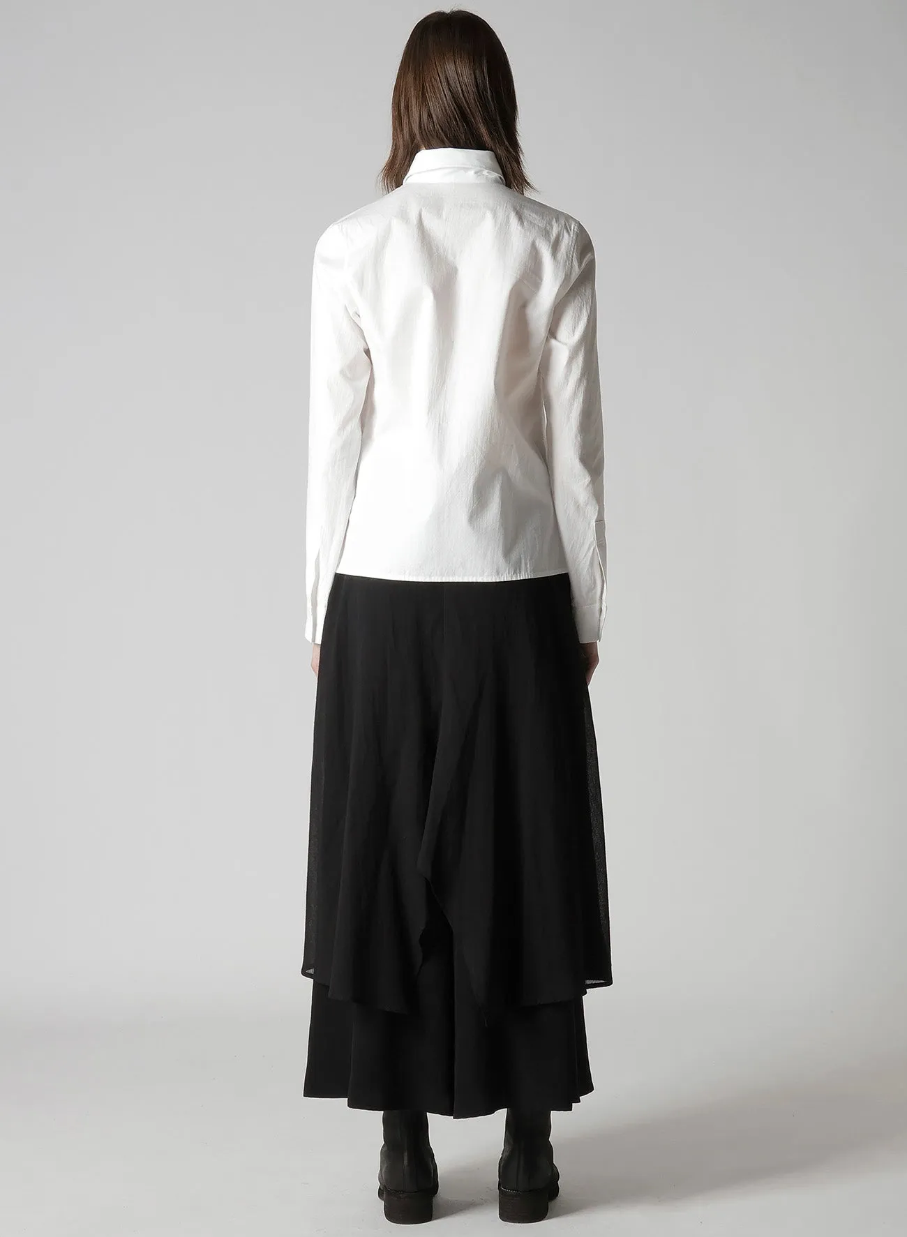 COTTON BROAD R FRONT PINTUCK BLOUSE sold by Yohji Yamamoto product image thumbnail 5