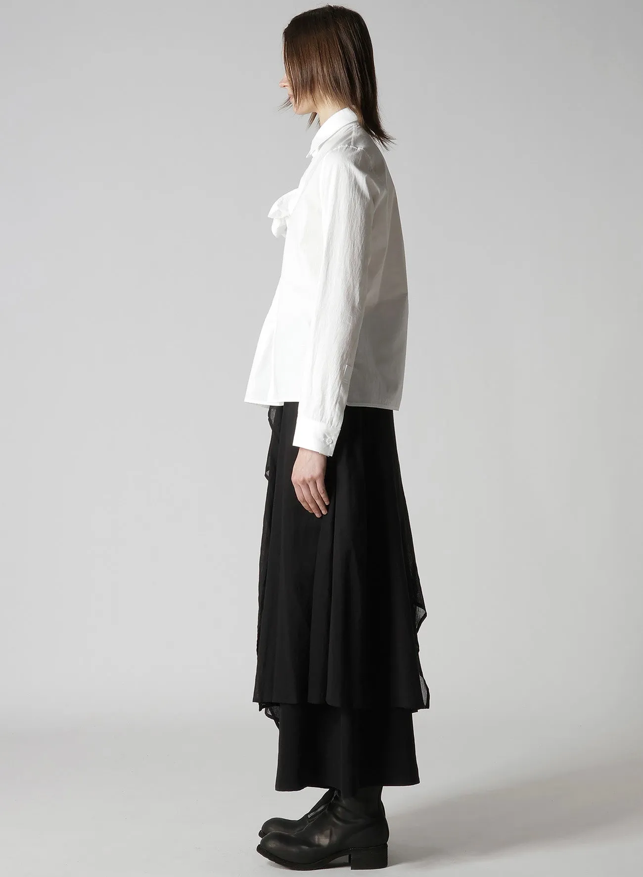 COTTON BROAD R FRONT PINTUCK BLOUSE sold by Yohji Yamamoto product image thumbnail 4