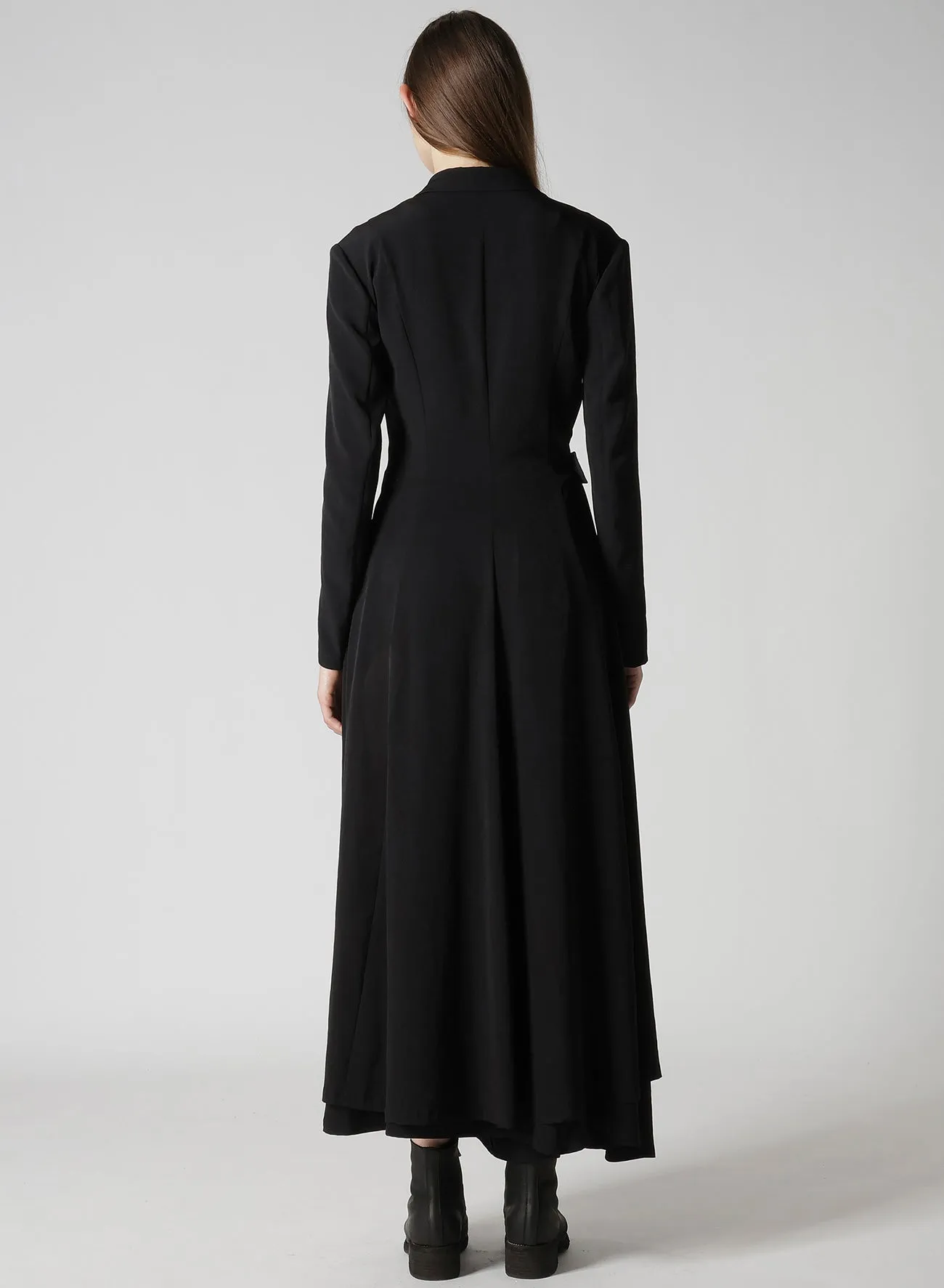 TA/PE CREPE DE CHINE WAIST BELT D COAT sold by Yohji Yamamoto product image thumbnail 5