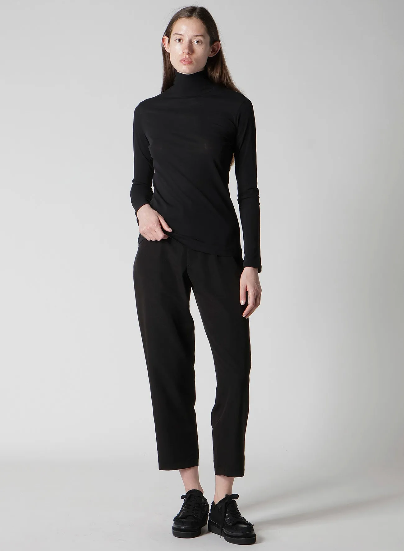 HIGH TWISTED JERSEY LONG SLV TURTLE NECK PO sold by Yohji Yamamoto product image thumbnail 3