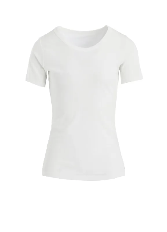HIGH TWISTED JERSEY SHORT SLV ROUND NECK T sold by Yohji Yamamoto