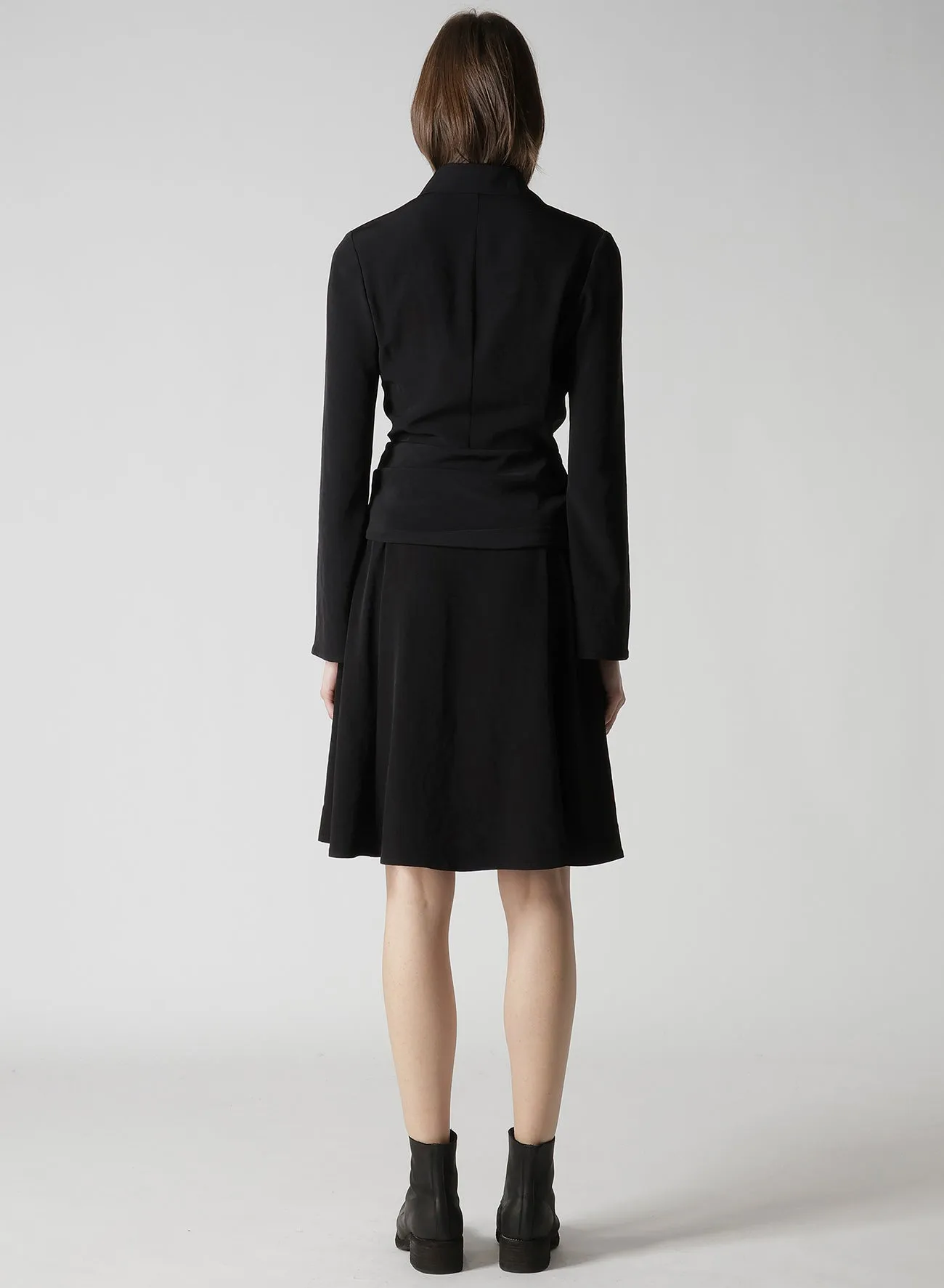 TA/PE CREPE DE CHINE KNOT DETAIL WRAP DRESS sold by Yohji Yamamoto product image thumbnail 5