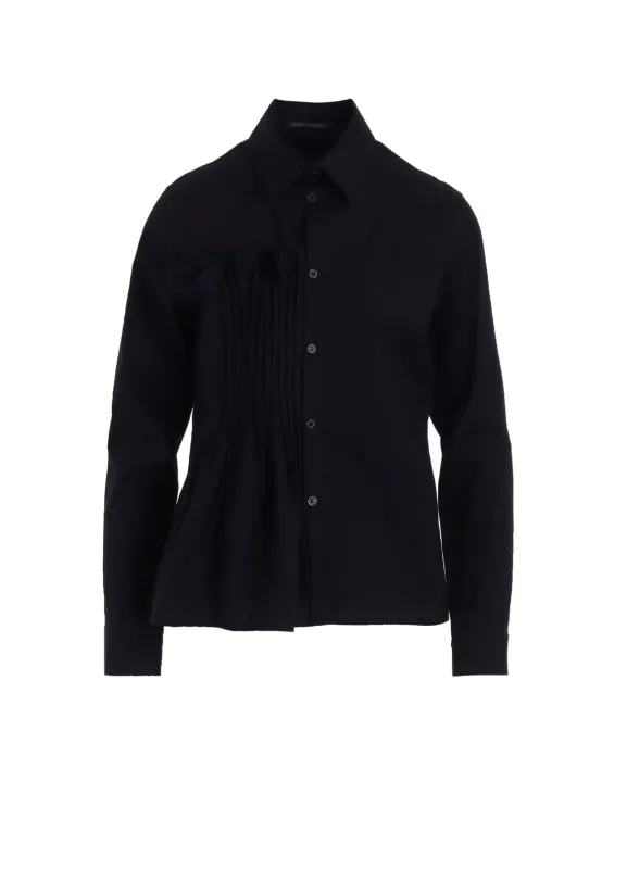 COTTON BROAD R FRONT PINTUCK BLOUSE sold by Yohji Yamamoto