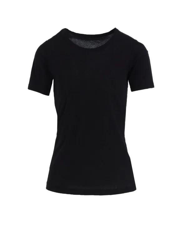 HIGH TWISTED JERSEY SHORT SLV ROUND NECK T sold by Yohji Yamamoto