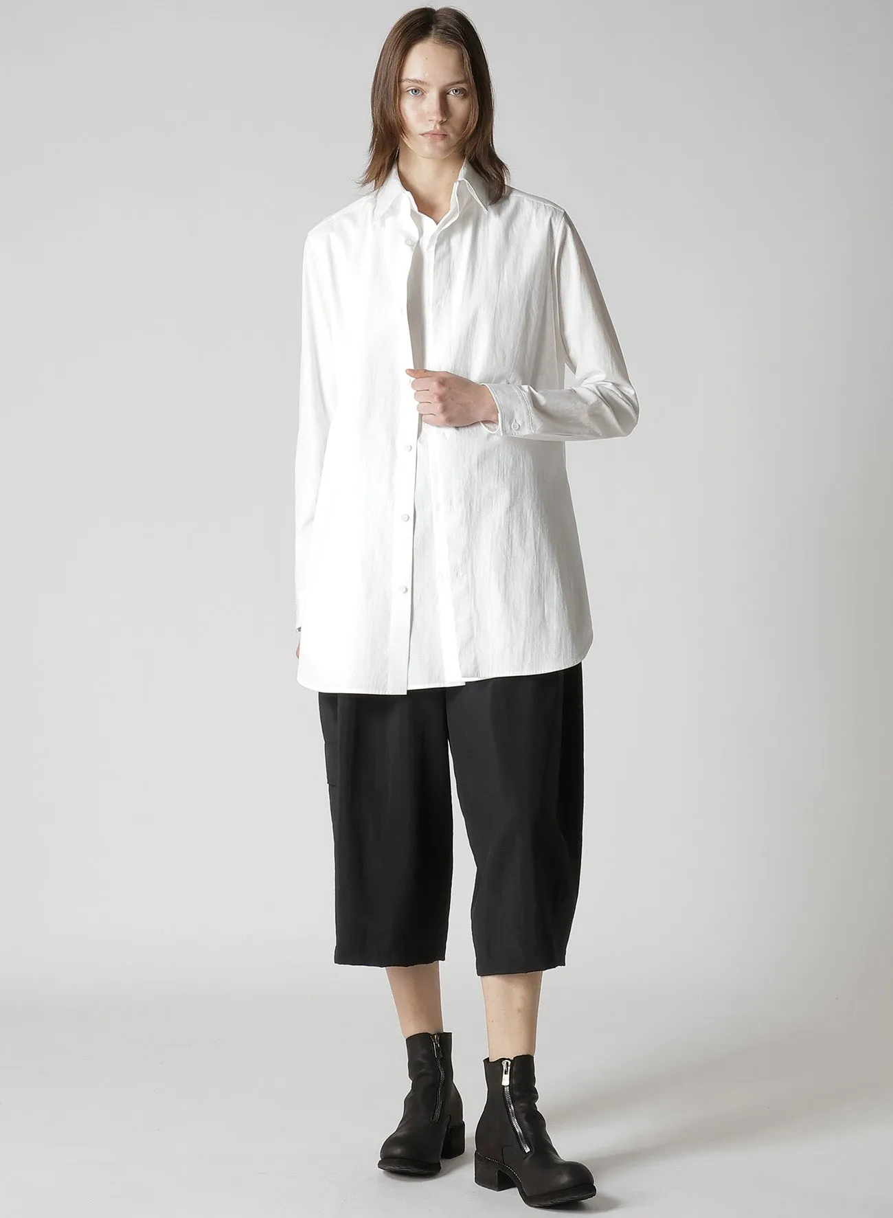COTTON BROAD F DOUBLE LAYERED BLOUSE sold by Yohji Yamamoto product image thumbnail 3
