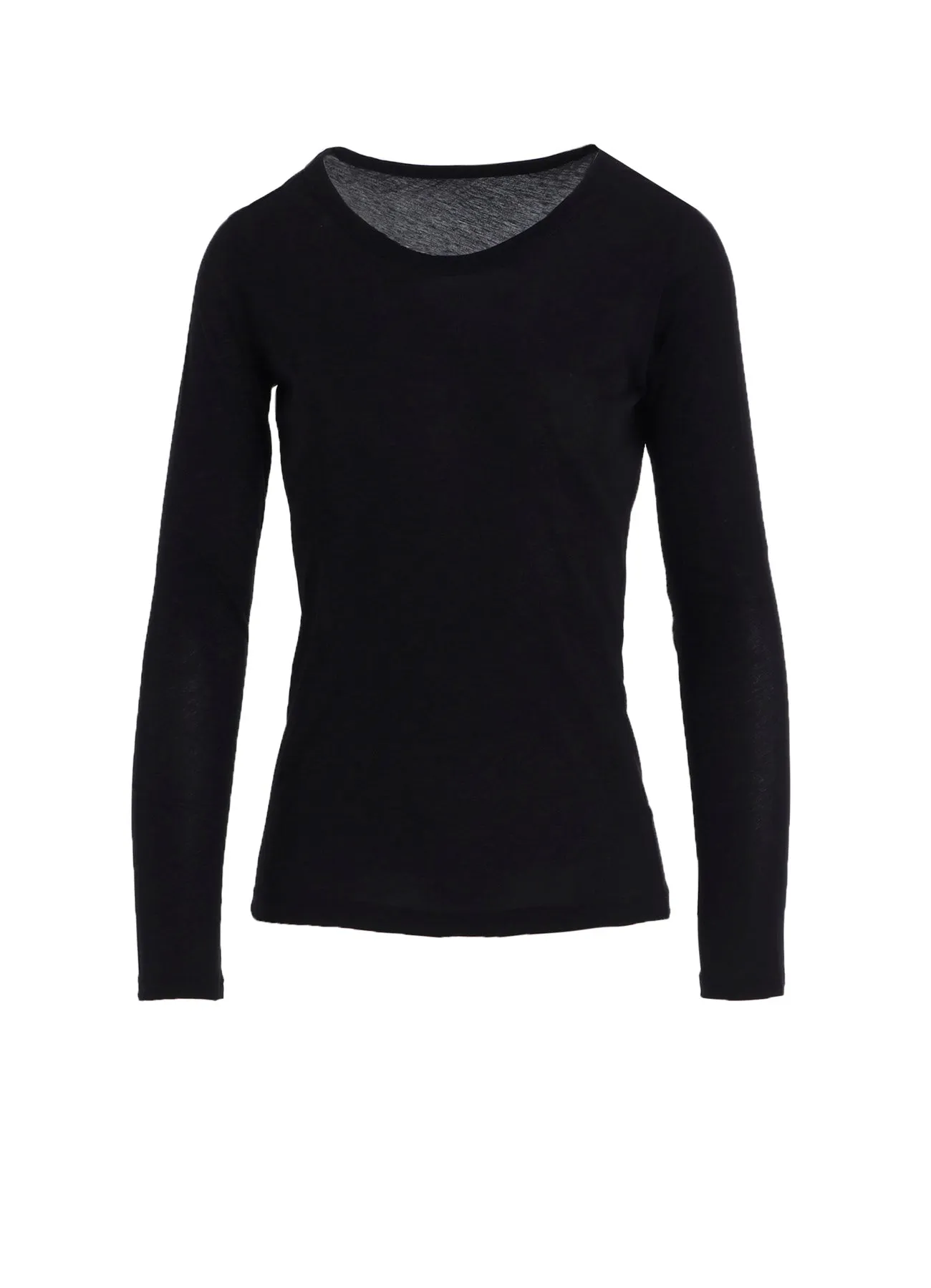 HIGH TWISTED JERSEY LONG SLV ROUND NECK T sold by Yohji Yamamoto