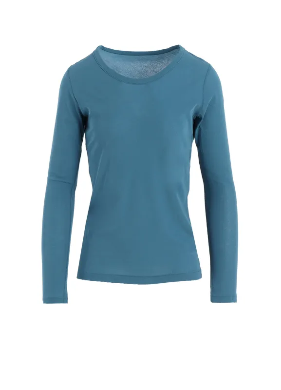 HIGH TWISTED JERSEY LONG SLV ROUND NECK T sold by Yohji Yamamoto