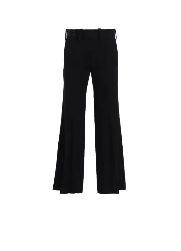 WOOL GABARDINE R-FLARE PANTS sold by Yohji Yamamoto
