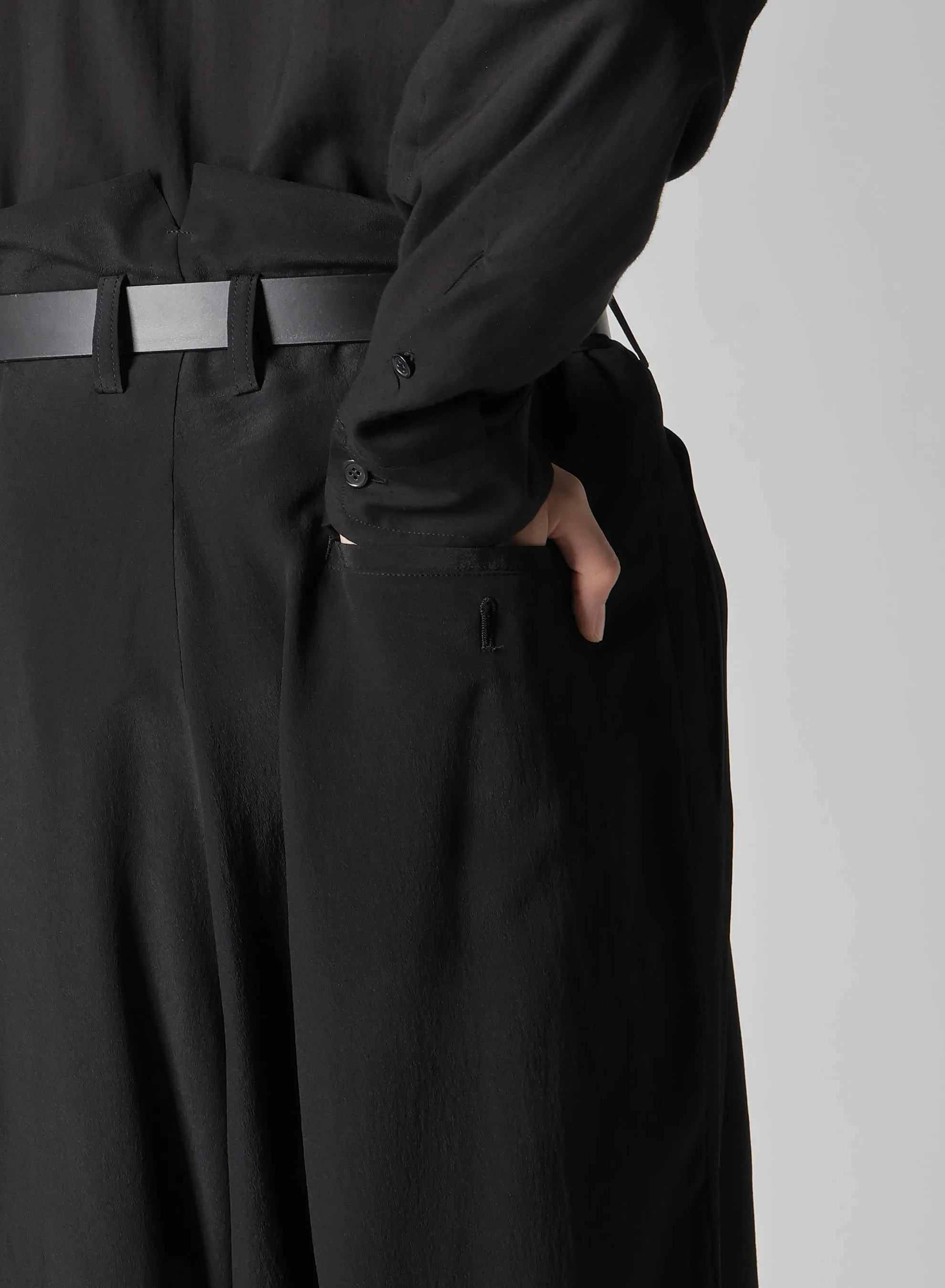 12M SILK DECINE UNBALANCED PANTS sold by Yohji Yamamoto product image thumbnail 5