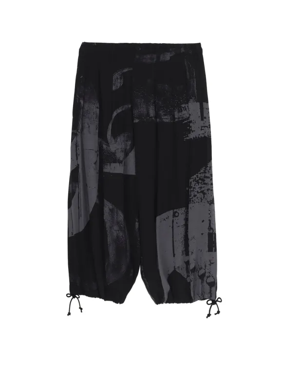 RAYON PRINT  NUMBER PATTERN BALLOON PANTS sold by Yohji Yamamoto