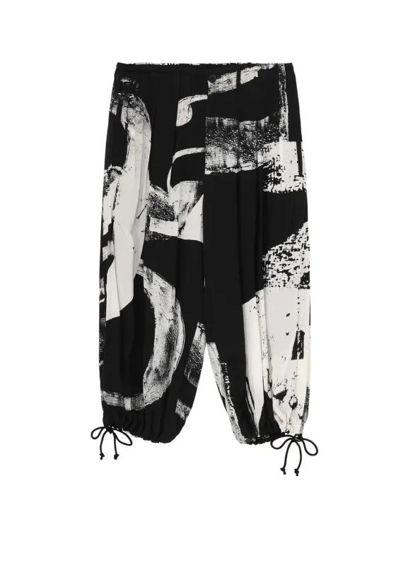 RAYON PRINT  NUMBER PATTERN BALLOON PANTS sold by Yohji Yamamoto