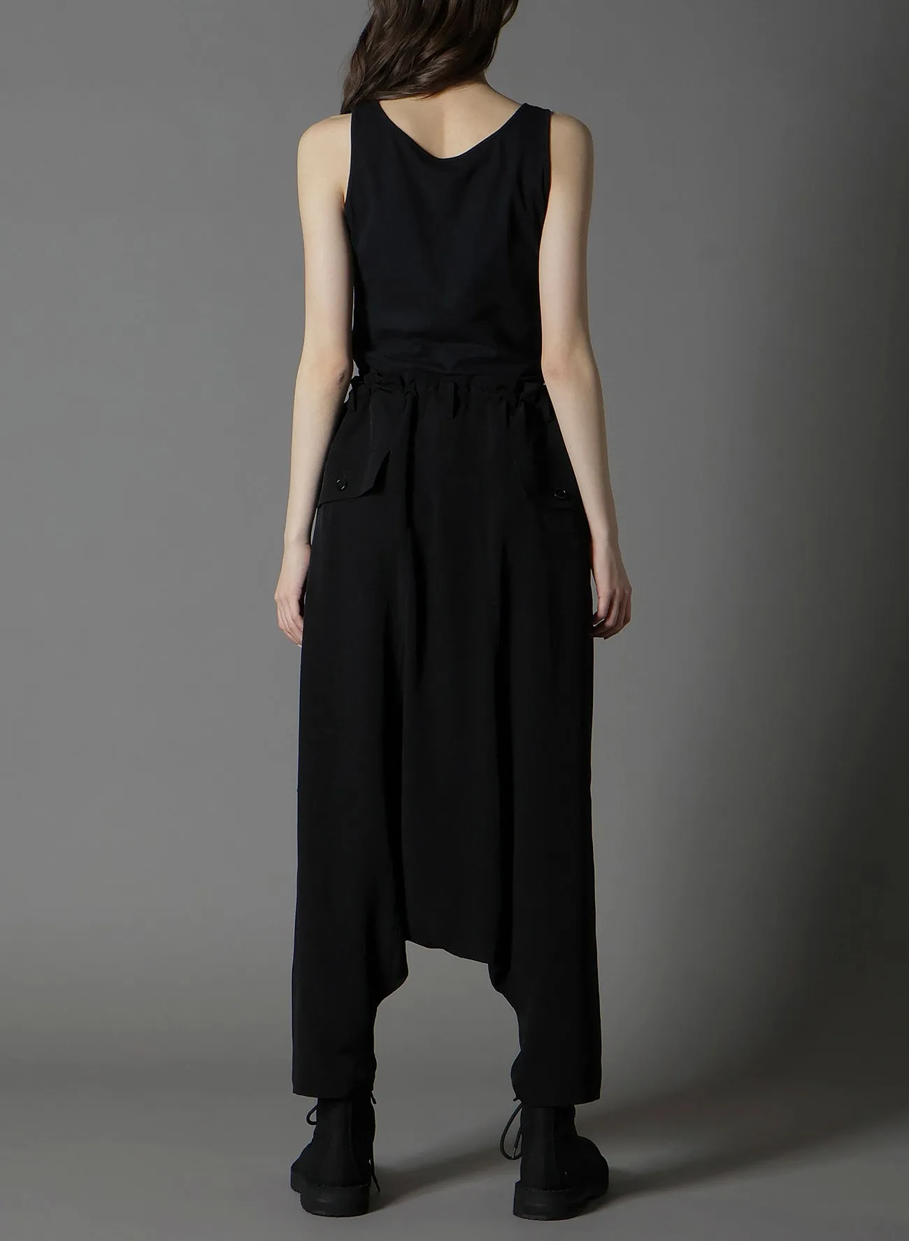 CREPE DE CHINE POCKET SAROUEL PANTS sold by Yohji Yamamoto product image thumbnail 4