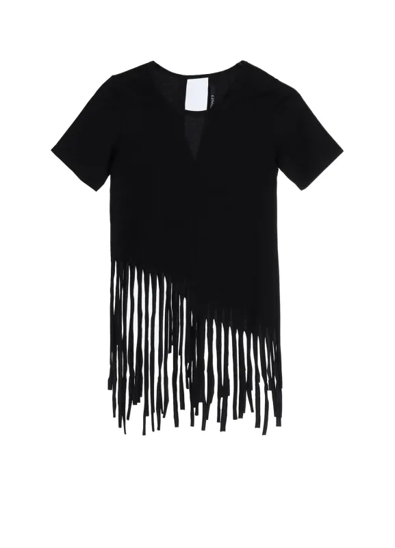FRINGE PLAIN STITCHHEM FRINGE T-SHIRT sold by Yohji Yamamoto